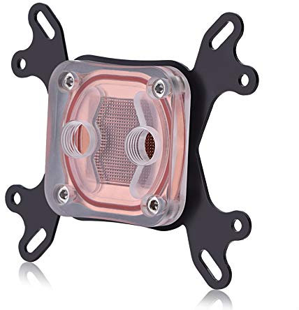 Ozgkee Lga 1700 CPU Water Block Cooler Computer Pc CPU Blocco di Raffreddamento Ad Acqua Waterblock Liquid Cooler Base in Rame da 50 Mm per AMD