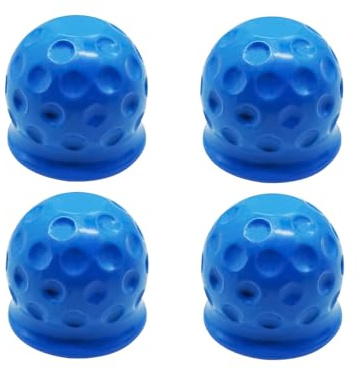 JNNJ 4 Stück Anhängerkupplung Abdeckung, Kraftfahrzeuge Anhängerkupplung Schutzkappe, Anhänger Abschleppstange Ball Abdeckkappe, Abdeckung Für Anhängerkupplung(Blau)
