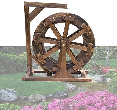 CIRONI Fontana a Ruota idraulica, Fontana a Ruota idraulica Indipendente, Circolazione della Piscina, Decorazione retrò, Fontana a Cascata Ornamentale per Balcone Interno Esterno Vintage, per pisci