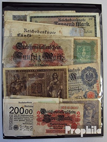 Prophila Collection Geldschein Deutsches Reich 15 Verschiedene Banknoten (Banknoten für Sammler - kein Zahlungsmittel)