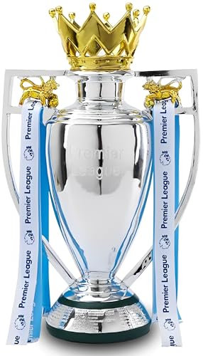 MIAOWR Premier Champions Trophy Nachbildung Fußball Trophäen Souvenirs Sammlerstücke Für Fans Home Office Bar Dekorationen,6.3in/16cm