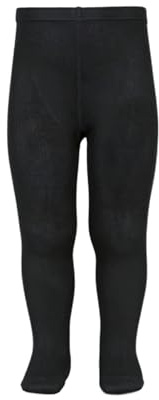 SalGiu Collant Neonato (3 paia) in Caldo Cotone Elasticizzato Invernali Calzamaglia Unisex Coprente (IT, Età, 6 mesi, 12 mesi, Nero)