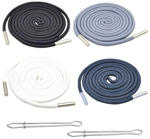 6 Stück Kordel für Jogginghose Set,Kordel für Hoodie mit 2 Einfädler,Universal Kordelband mit Kordelenden,Kordelzug,Hosenband,Ersatz-Kordelzüge für Sporthose,Hoodies,Hosen,Hose,Jogginghosen (140CM)