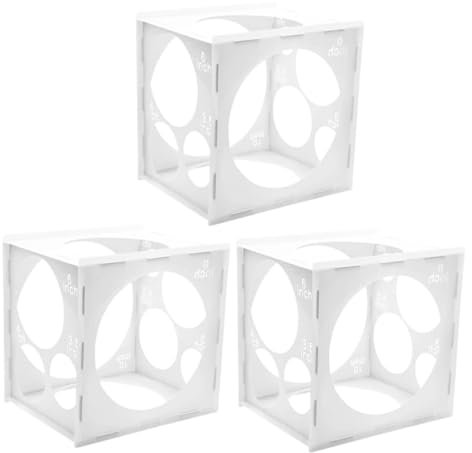 TOYANDONA 3stücke Teiliges Ballon-messgerät Aus Kunststoff Mit Löchern Tragbare Ballon-messbox Für Party-zubehör Vielseitiges Measurement Tool Für Präzises Messen Von Luftballons Bei Geburts