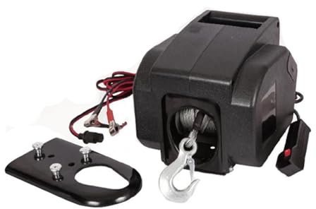 Carrete de cable, Cabrestante eléctrico portátil de 3500 lb a 6500 lb, 12 V, for barcos, coches, yates, camiones, barcazas, remolques, herientas manuales, máquina de tracción Carretes de cable(5001001