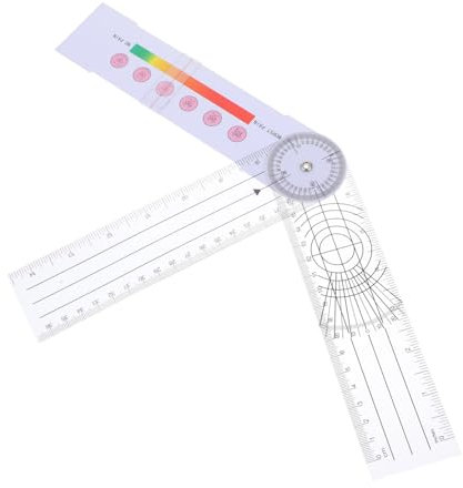 Zerodeko Finger Goniometer Portable Angle Measurement Tool for Body Measuring Rotating Ruler Quick Angle Protractor for Physiotherapy Protractor Use