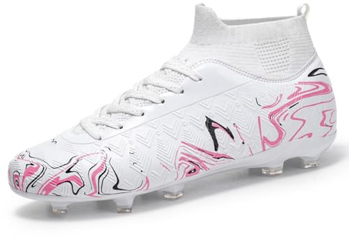 WEJIESS Fußballschuhe Herren Anti-Rutsch-Spikes Fußballschuh Professionelle Spikes Fußballspiel Schuhe Jungen Fussballschuh Schnürsenkel Training Sportschuhe