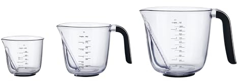 KitchenAid 3-teiliges abgewinkeltes Messbecher-Set, Schwarz