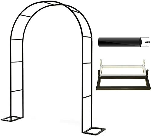 Arche de jardin en métal pour roses grimpantes, tonnelle de mariage, treillis extérieur, pergola de jardin, largeurs, 1,2 m à 3,5 m, largeur 200 cm x hauteur 230 cm, construction en acier