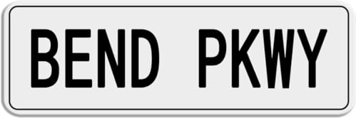 BDRHCS Acrylic Bend Pkwy Sign 3x10 Inch, Double-Sided Tape Mount, Weather Resistant Directional Plaque for Residential & Commercial Roads, Clear Outdoor Informational Sign