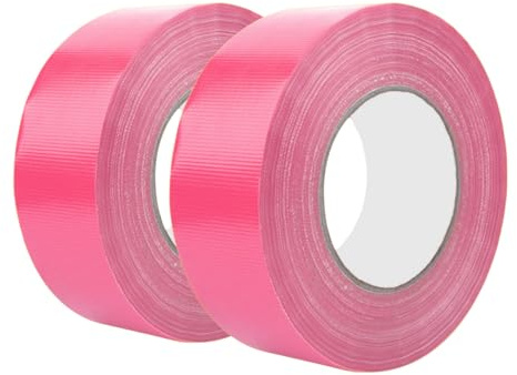 Tokaneit 2 Cinta Multiusos Super Impermeable Rosa, Cinta Adhesiva Impermeable para Tejidos, 30mm x 50m, No Deja Residuos y Fuerte Adherencia, Apto para Embalaje y Fijación de Artículos