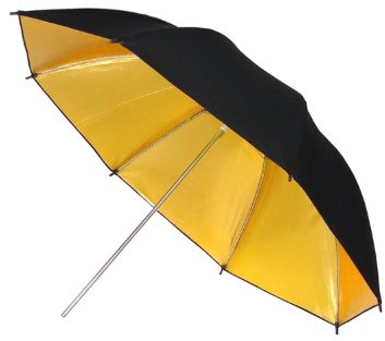 DynaSun Studio Schirm Softbox PRO UR02 Gold-Schwarz 84cm Studioschirm Reflektorschirm Studioleuchte