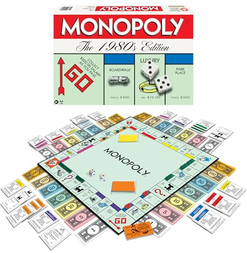 Monopoly The 1980's Edition, with Original Art, by Winning Moves Games USA