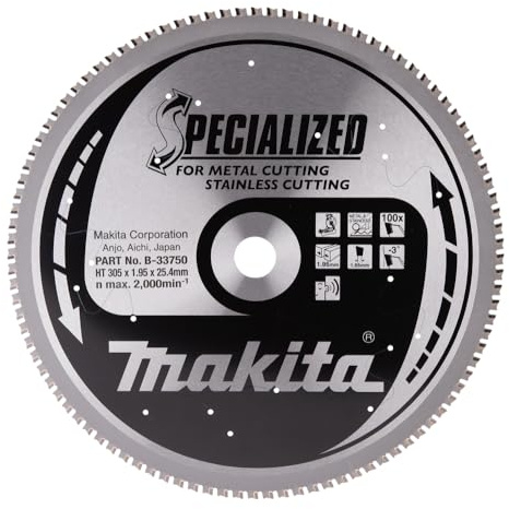 Makita B-33750 Specialized Blade for Metal and Stainless Cutting 305x25.4x100T