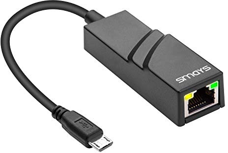 Micro USB OTG Ethernet Adapter for Raspberry Pi Zero, Android Tablets (6.0+) & Phones, Samsung Galaxy Tab Pro 10.1 - USB to RJ45 Wired LAN Network Adapter