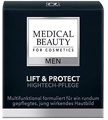 Anti-Aging Gesichtscreme für Männer – Straffende Lift & Protect Formel mit Hightech-Wirkstoff – Reduziert Falten, stärkt & schützt die Haut – Auch für sensible Hauttypen – 50 ml – MEDICAL BEAUTY®