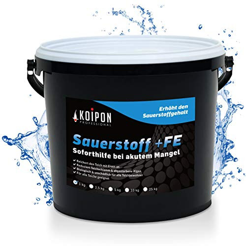 KOIPON Sauerstoff +FE 1kg Aktivsauerstoff | Erhöht den Sauerstoffgehalt im Teich | Soforthilfe bei akutem Sauerstoffmangel