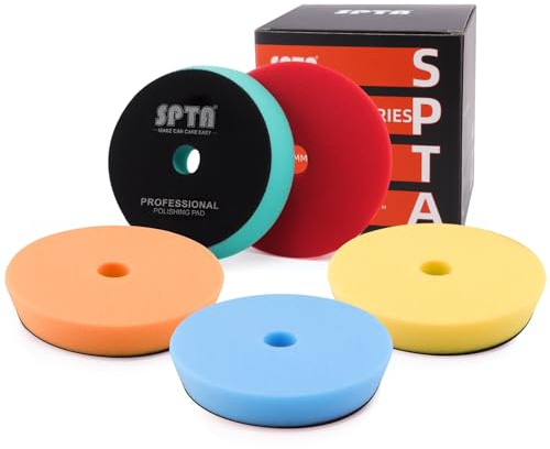 SPTA 5 pezzi 150 mm spugne per lucidatura, spugna per lucidatura auto, tampone per lucidatura, spugna per lucidatura, set per lucidatrice eccentrica da 150 mm