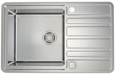 Alveus 1131209 RANDO 30 Fregadero de cocina empotrado de acero con escurridor, Inox satinado