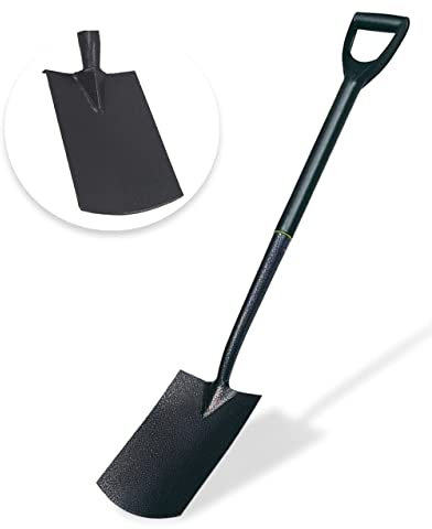 rightclick Garden Digging Spade Carbon Steel Head Comfortable D-Grip Lightweight Spade For Digging Gardening Planting Preparing Beds & Moving Soil (Grey)