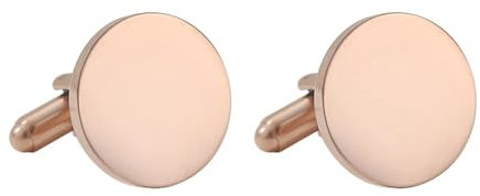Beydodo Hemd Manschettenknöpfe Herren, Manschettenknöpfe Personalisiert Poliert Rund Manschettenknopf Rosegold Cufflinks Shirts for Men