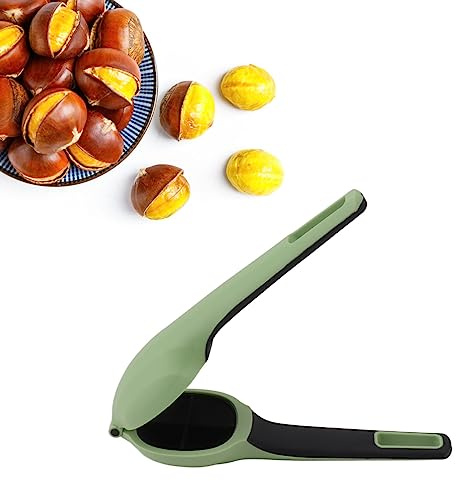 Tissting Kastanien Clip 6cm Edelstahl Maronizange Mit Kunststoff Griff - Effizientes Schälen Von Kastanien Und Nüssen, Praktisch Und Sicher Für Trockenobst Und Walnüsse, 6 x 18.5 cm / 2.3 x 7.3 Zoll