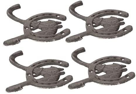 Stabile Gusshaken 4 Stück Kreative Haken Aus Schmiedeeisen Dekorative Wandhaken Huthaken Retro-eisenhaken Für Zuhause