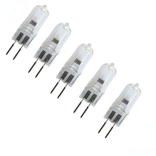 UGEFKMQ G5.3 Capsule Bulbs 24V 20W 50W 100W Halogen Bulbs G5.3 2 Pin Base Dimmable Warm White,100W,10Pc
