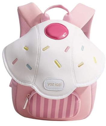 Dickly Personalisierter Mini-Pilz-Rucksack für Kinder, großes Fassungsvermögen, Verstellbare Träger, Kindergartenrucksack für 1-3-Jährige, Kinder-Schulranzen für Kinder Jungen Mädchen, Rosa