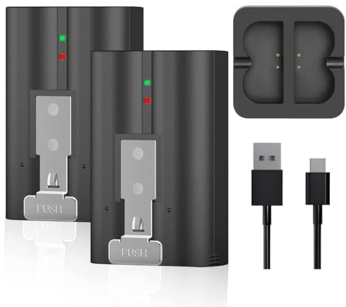 6040mAh Rechargeable Battery Compatible with Video Doorbell 2/3/3+/4, Video Doorbell 3 Plus, Stick Up Cam Battery (2nd & 3rd Gen) and Spotlight Cam (2025 New) (2 batteries+charging station)