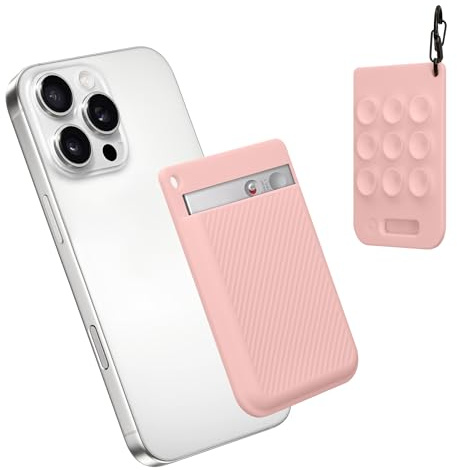 kwmobile Cover per Registratore Vocale AI Compatibile con PLAUD Note AI Voice Recoder - Fissaggio con Ventosa per Smartphone Tablet e Laptop - rosa antico