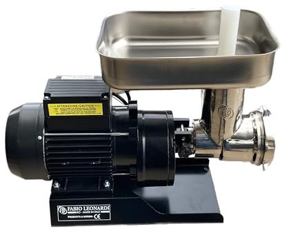 LEONARDI TRITACARNE ELETTRICO PROFESSIONALE N. 32 CORPO IN ACCIAIO INOX HP. 1,5 WATT 1000