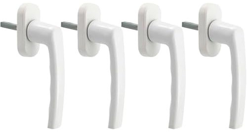 VDLLQYN, Manijas de ventana universales en línea de 4 piezas, manija de aluminio apta for manijas de ventana de repuesto for ventanas for zurdos y diestros ，Manillas para ventanas