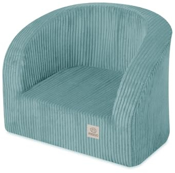 MISIOO Barnfåtölj från 1 år, av högkvalitativ Corduroy, stabil och mjuk, vadderad, ergonomisk, 40 x 53 x 36 cm, barnfåtölj från 1 år