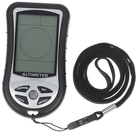 JUMPLAWN Digitales Angelbarometer Und Elektronischer Kompass Und Tragbar Für Outdoor-wandern Camping Und Angeln Mit Druckmessgerät Und Wettermesserfunktion