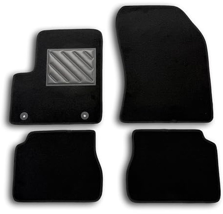 Tapis de sol pour Peugeot e-208 à partir de 2020- / e-2008 à partir de 2020- Sur mesure, antidérapant, talonnette en caoutchouc renforcé