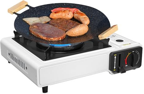 Réchaud de camping portable - Réchaud d'extérieur pour la randonnée et le trekking - Réchaud léger antidérapant pour la randonnée, la cuisine en plein air et le jardin - Avec design compact