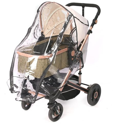 Universal Stroller Rain Cover, Rain Cover for Strollers, Clear Travel Weather Shield for Baby 4 Season Protection, Rainy Wind Snow Dust (XL, Stander Rain Cover)