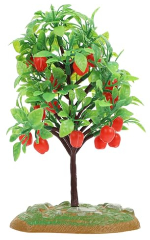Yardwe Modèle de Pommier Miniature en Résine Réaliste, Petit Arbre Décoratif pour Diorama, Loisirs Créatifs, Décoration de Jardin et Paysage Miniature, Usage Maison et Bureau, Couleur