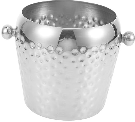 Healifty Seau à Glace Acier Inoxydable pour Bar à Cocktails Bac à Glaçons pour Boissons Bouteille Et Seau à pour Pique-
