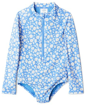 Amazon Essentials Maillot de Bain Une Pièce, avec Maillot Anti-irritations à Manches Longues Fille