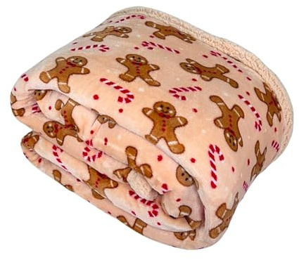 Tata Home Coperta Divano Matrimoniale Coperta Morbida Plaid Divano in Morbido e Caldo Pile Invernale Peloso in Fantasia Misura 200x230 cm Dis. Ginger Colore Beige