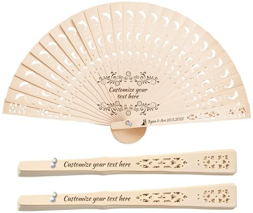 10 Stück personalisierte Hochzeitsfächer, individuelle Handfächer, Hochzeitsfächer, einzigartige Gastgeschenke für Brautpartys, handgefertigte Holzfächer für Gäste(Delfin-Holzfächer)