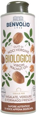 Benvolio 1938 Bio Walnussöl 250 ml Nativ & Kaltgepresst, Reich an Omega-3, Für Kalte Küche & Feine Salate,