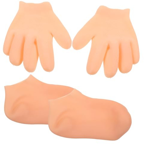 TOYZFRIENDY Moisturizing Hand Gloves and Socks for Women Soft Elastic Skin Care Covers Comfortable Dry Hand and Foot Hydrating Protection Reusable Moisture Locking Gloves and Footwear for