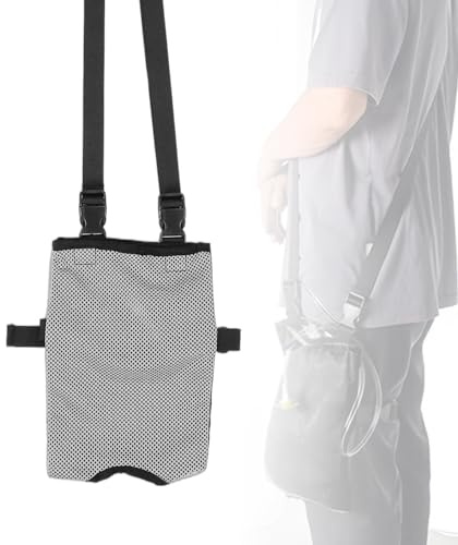 Cyberwork Katheterbeutel - Urinflaschen mit Halterung,Beinbeutelhalter,Taschen für Urinbeutel,Katheterbeutel mit Ventil,Urindrainagehalter mit verstellbarem Riemen und unsichtbarem Schlitz (Asche)