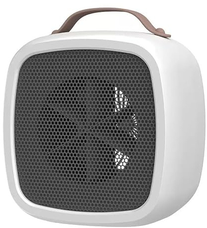 Wonderlamp - Riscaldatore portatile Tropico, 500 W, riscaldamento rapido in 3 secondi, con maniglia di trasporto e spegnimento automatico, 14,2 x 10,1 x 14,1 cm (bianco)