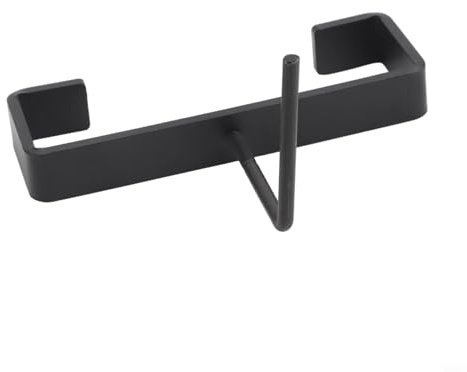 Concrete Post Clip Bracket for Square Rails – Aluminum Fence Post Clamp, 3-inch x 1-inch, Black, Heavy-Duty Hose Reel Mount & Growth Bag Hanger