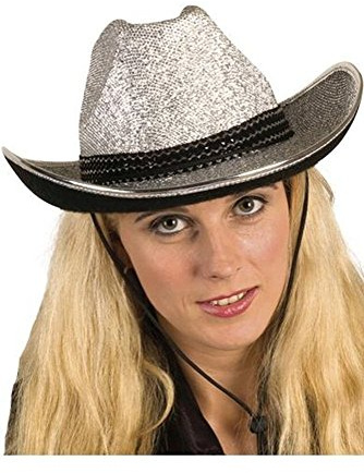 Hut Party Cowboy Cowgirl Shiny silber