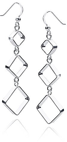 MATERIA by Matthias Wagner Geometrische Ohrringe Silber 925 - Damen Ohrhänger lang SO-290